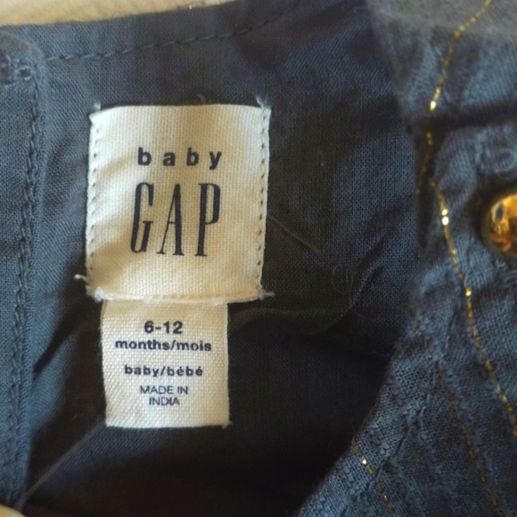 NEW babyGap charcoal grey metallic jumpsuit 6-12 months baby girl - Picture 4 of 8